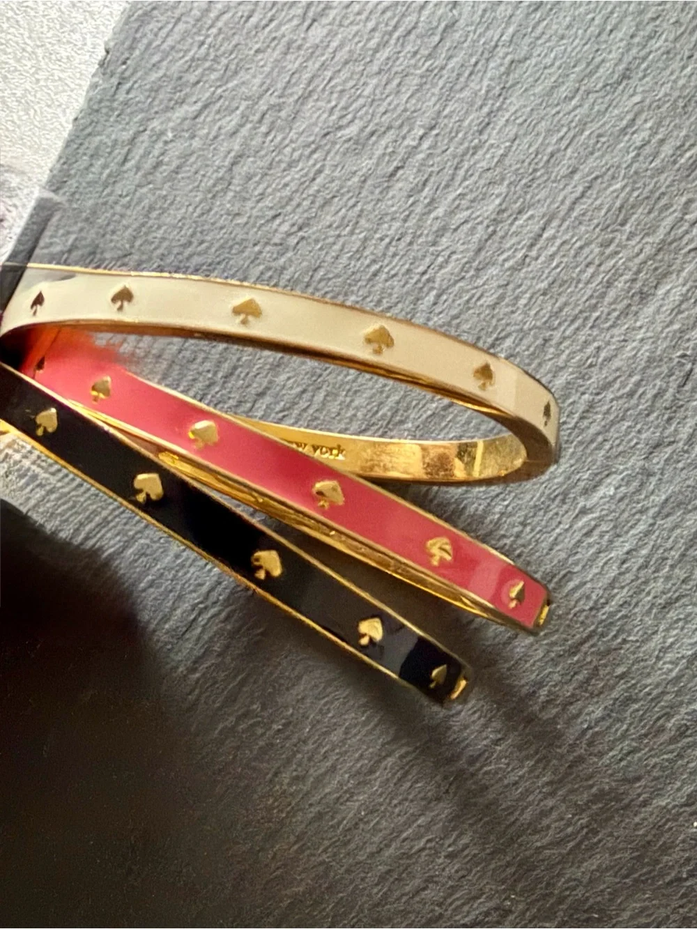 Kate Spade Enamel Bangle Stackable Set (3) - Picture 2 of 14